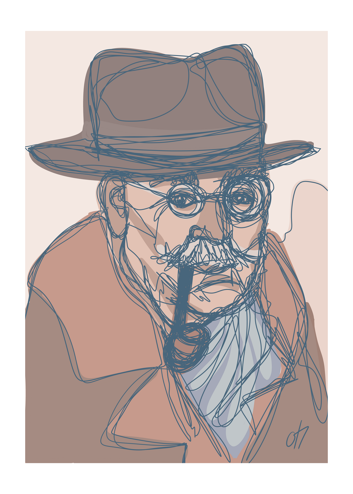 Man in a mustasche poster