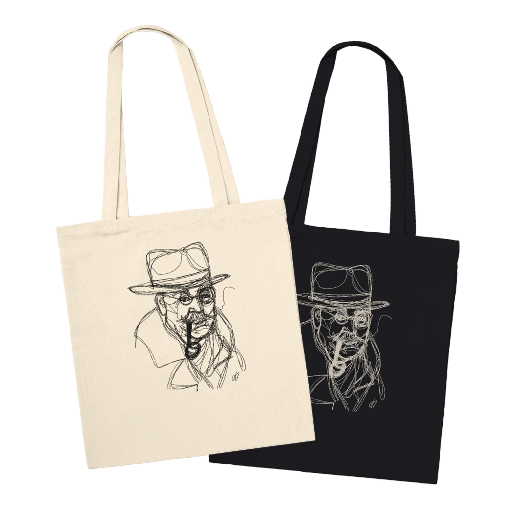 Man in a mustache Totebag (flera färger)