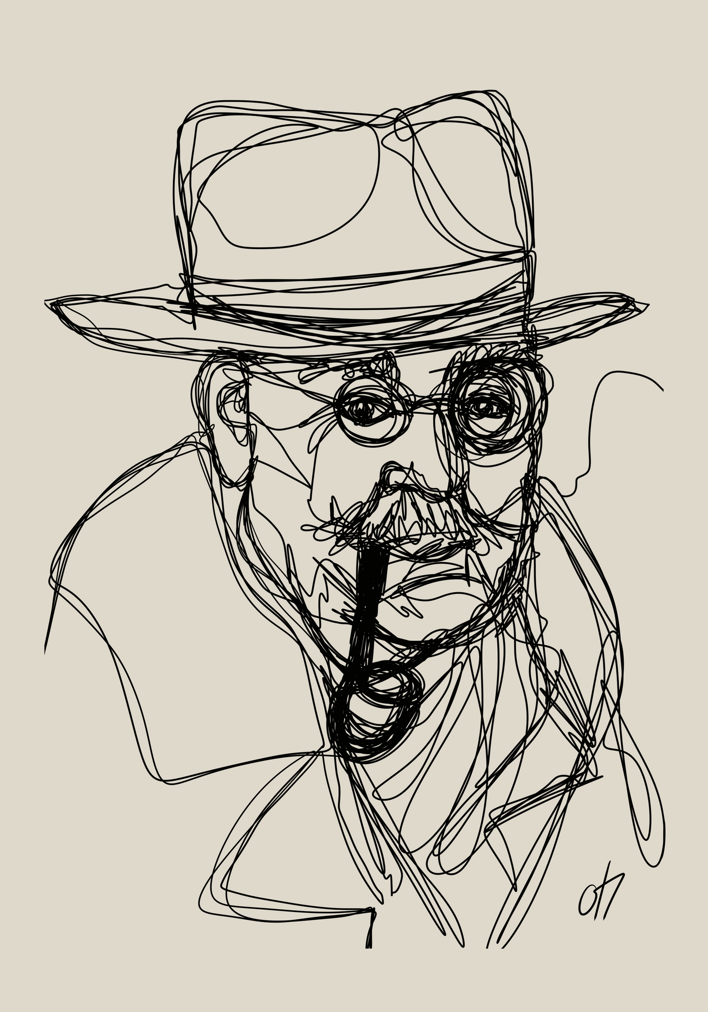 Man in a mustache Totebag (flera färger)